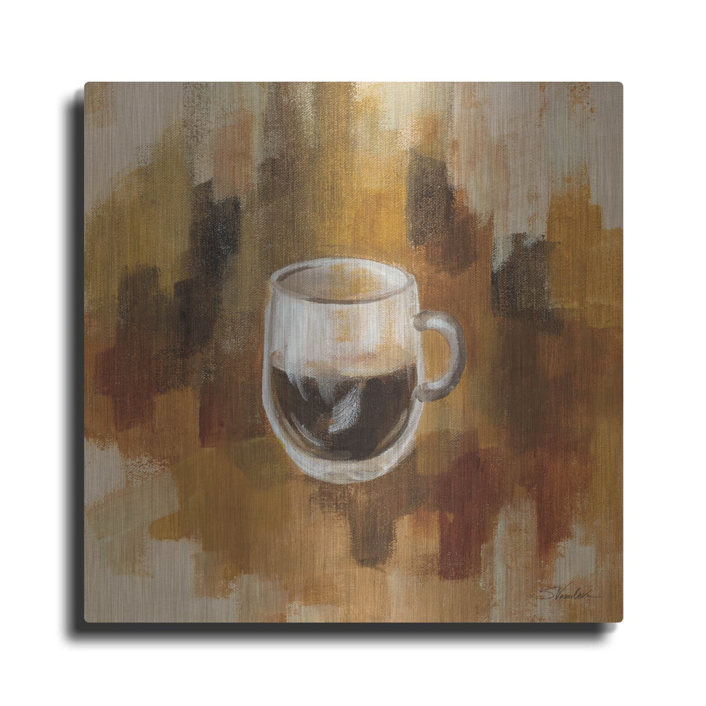 'Abstract Coffee 3' by Silvia Vassileva – Metal Wall Art