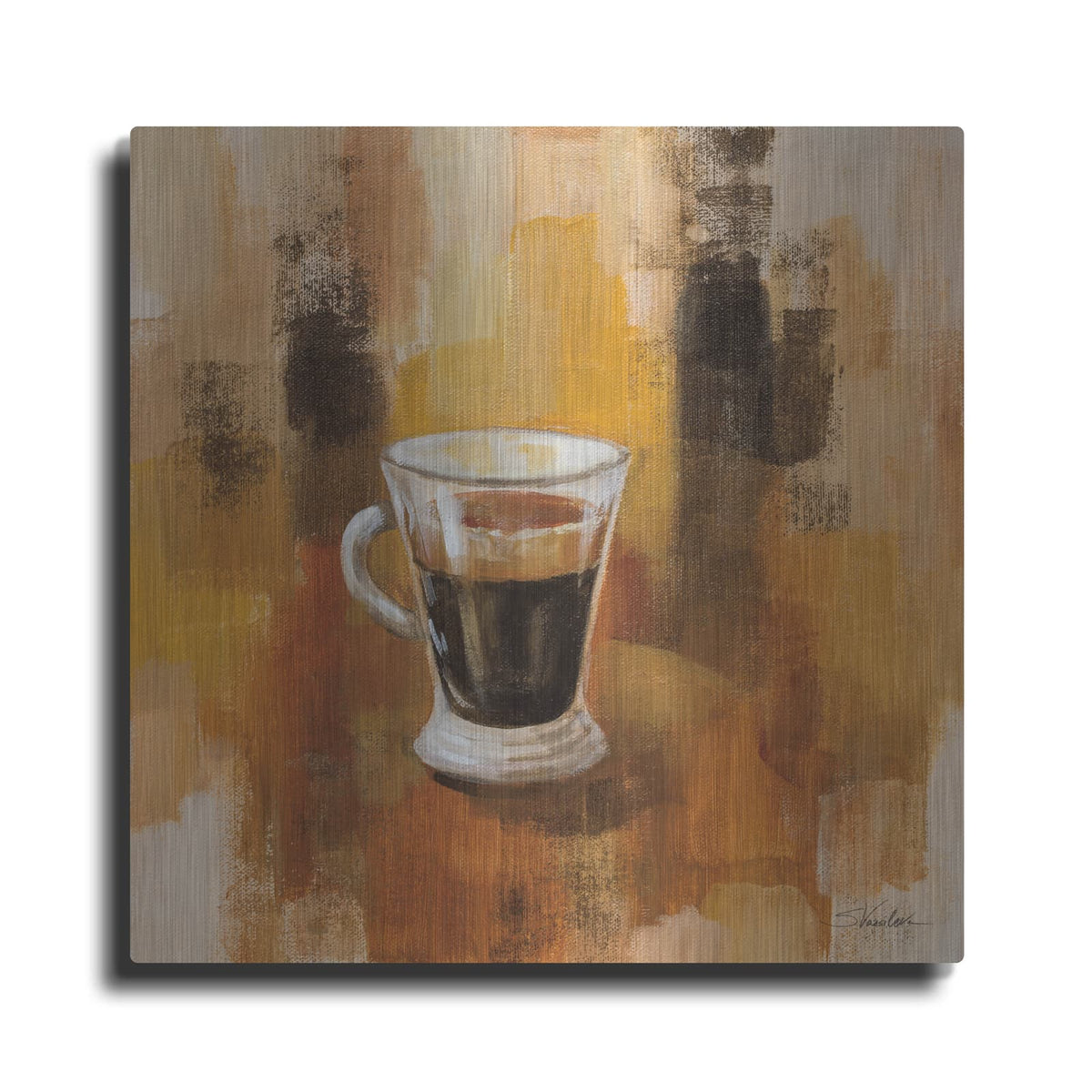 'Abstract Coffee 4' by Silvia Vassileva – Metal Wall Art