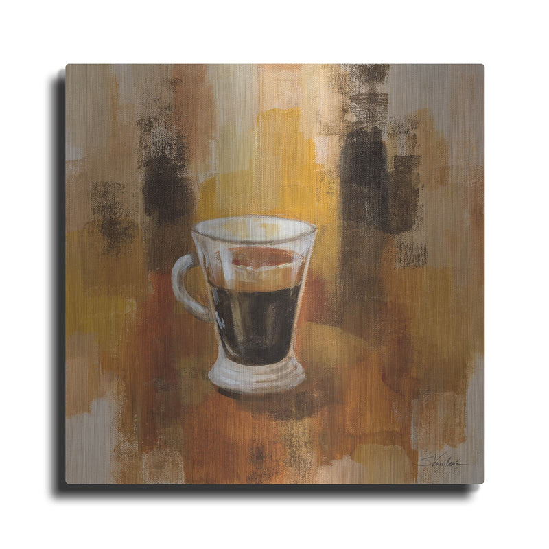 'Abstract Coffee 4' by Silvia Vassileva – Metal Wall Art