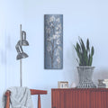 'Almond Branch 1 Slate Blue' by Silvia Vassileva – Metal Wall Art, 12x36 room view