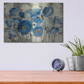 'Aquamarine Floral' by Silvia Vassileva – Metal Wall Art, 16x12 room view