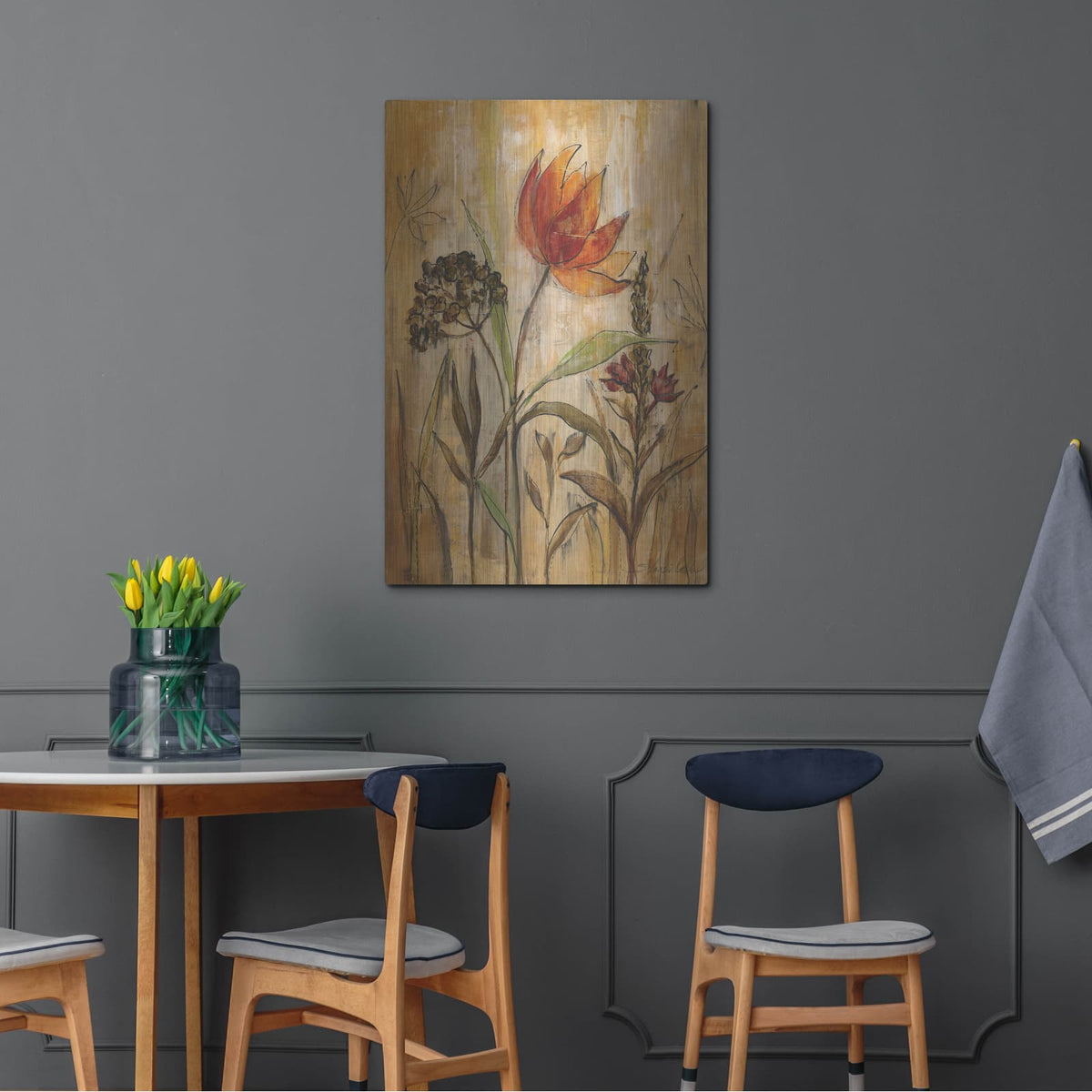 'Aquarelle Garden 1' by Silvia Vassileva – Metal Wall Art, 24x36 room view