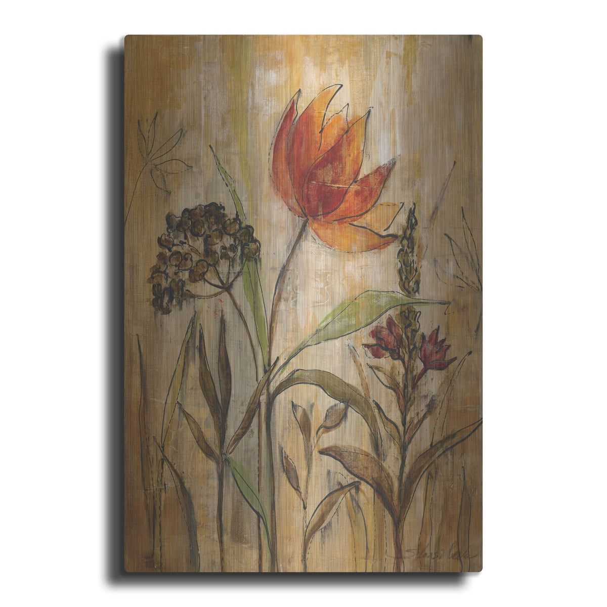 'Aquarelle Garden 1' by Silvia Vassileva – Metal Wall Art