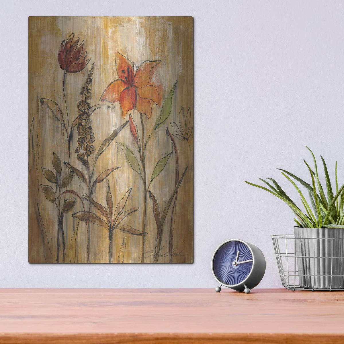'Aquarelle Garden 2' by Silvia Vassileva – Metal Wall Art, 12x16 room view
