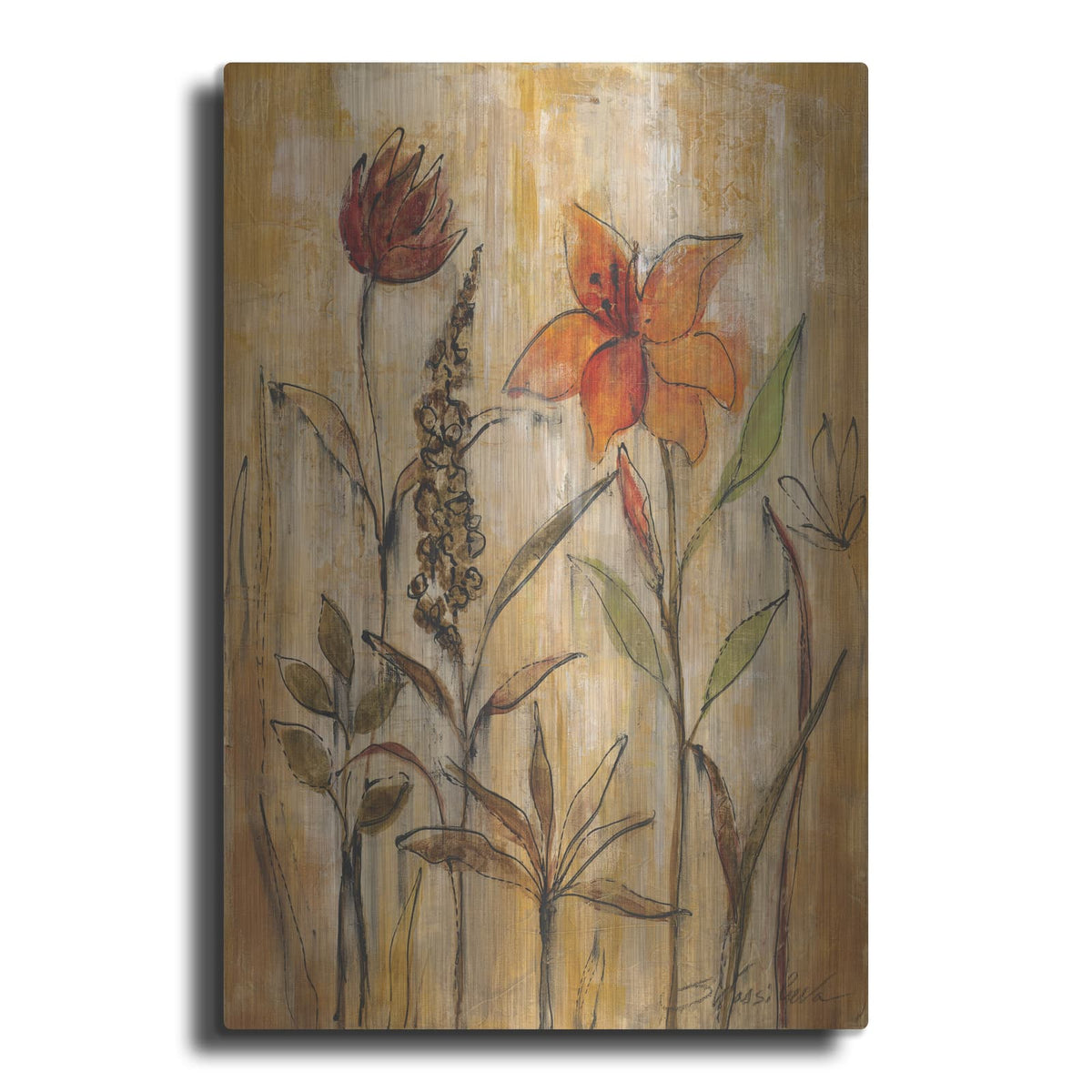 'Aquarelle Garden 2' by Silvia Vassileva – Metal Wall Art