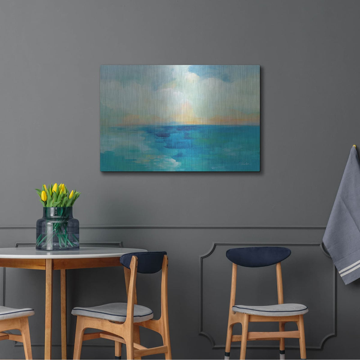 'Aquarelle Sea' by Silvia Vassileva – Metal Wall Art, 36x24 room view