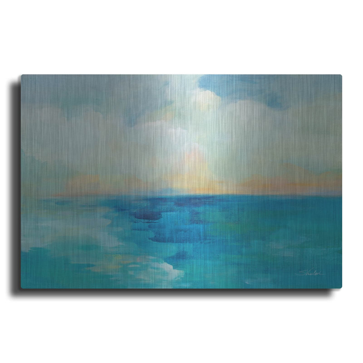'Aquarelle Sea' by Silvia Vassileva – Metal Wall Art