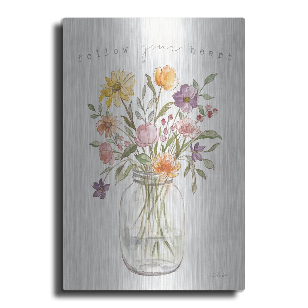 'August Blooms 3' by Silvia Vassileva – Metal Wall Art