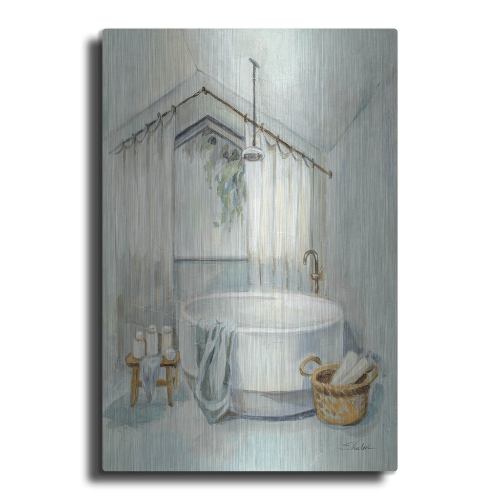 'Bathroom In The Attic 1' by Silvia Vassileva – Metal Wall Art