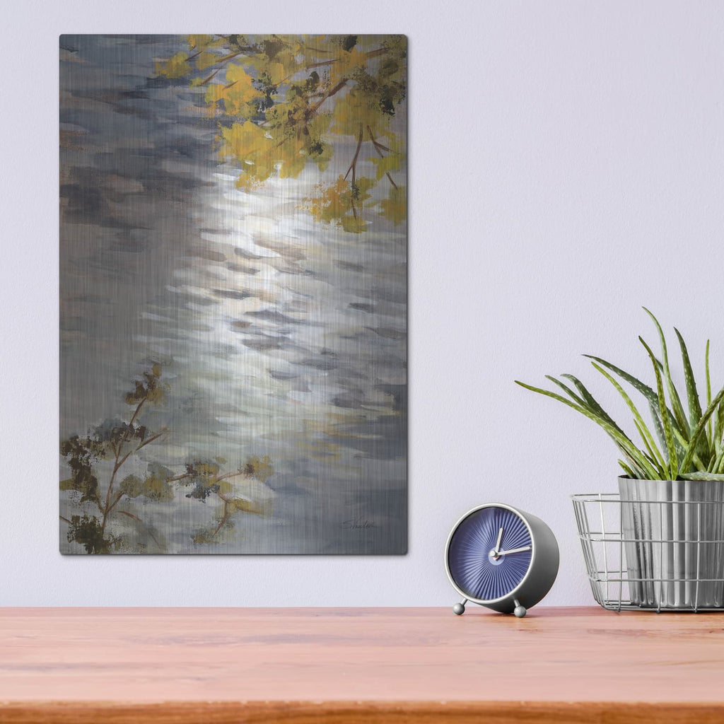 'Branches And Ripples' by Silvia Vassileva – Metal Wall Art, 12x16 room view
