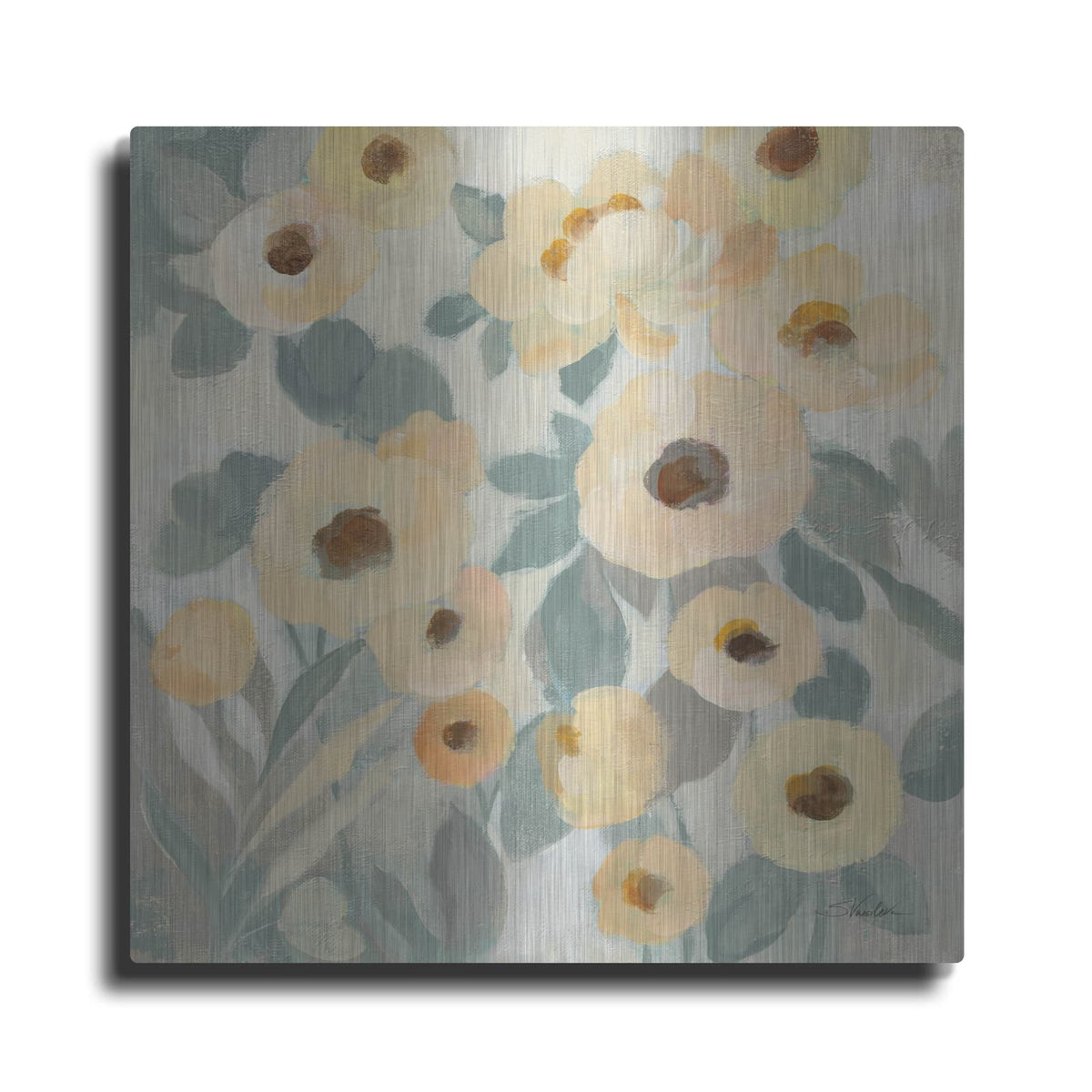 'Breezy Flowers 2' by Silvia Vassileva – Metal Wall Art