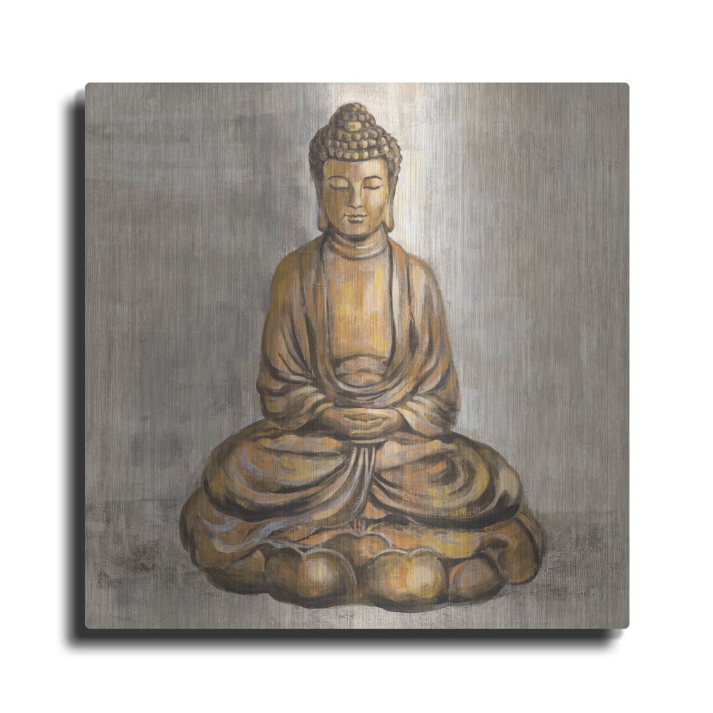 'Bronze Buddha' by Silvia Vassileva – Metal Wall Art
