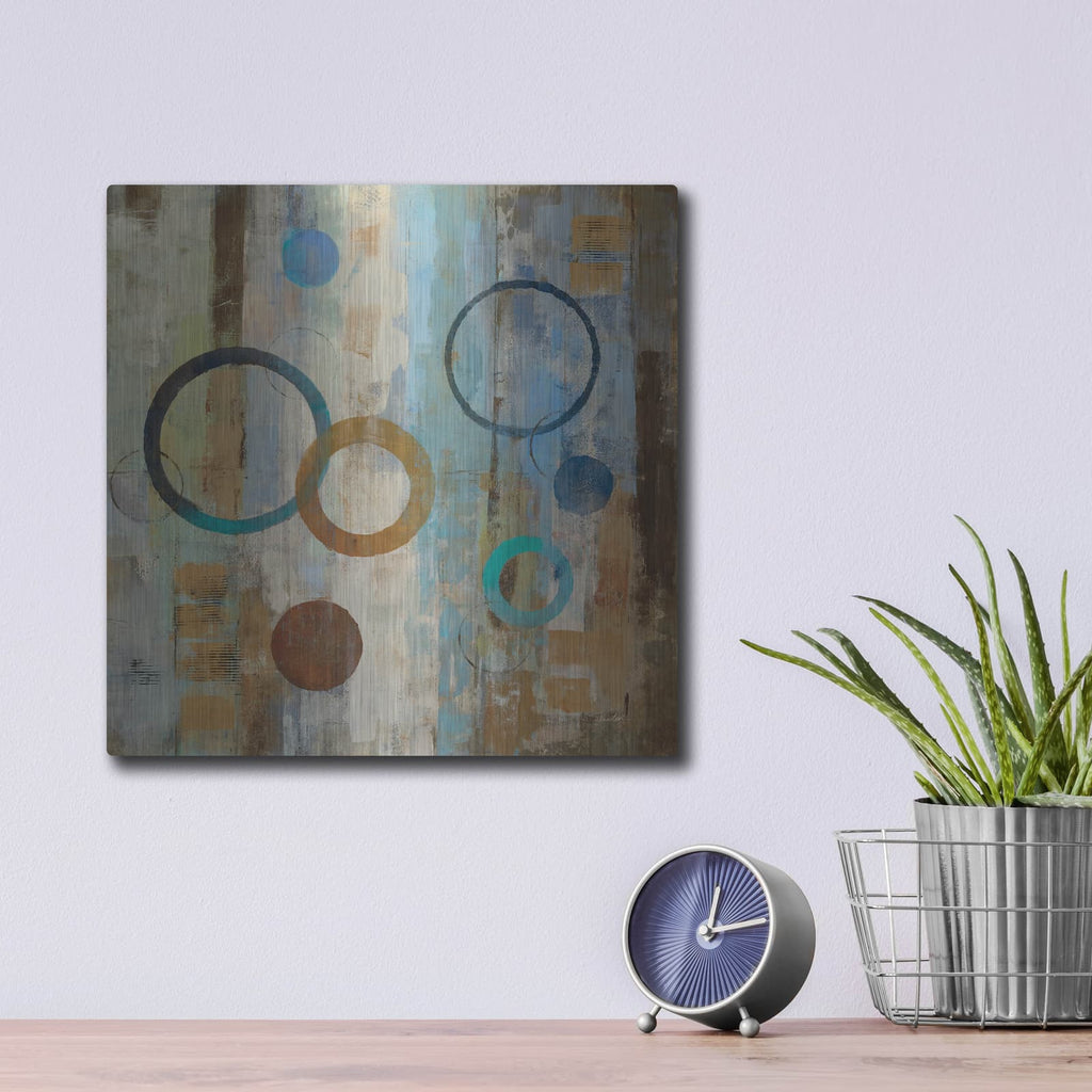 'Bubble Graffiti 2' by Silvia Vassileva – Metal Wall Art, 12x12 room view
