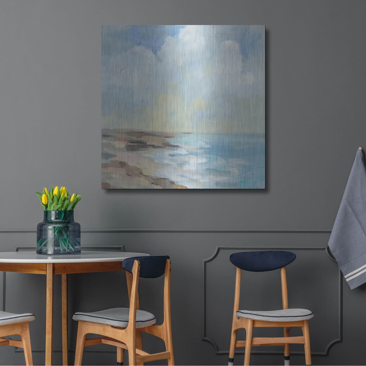 'By The Beach' by Silvia Vassileva – Metal Wall Art, 36x36 room view