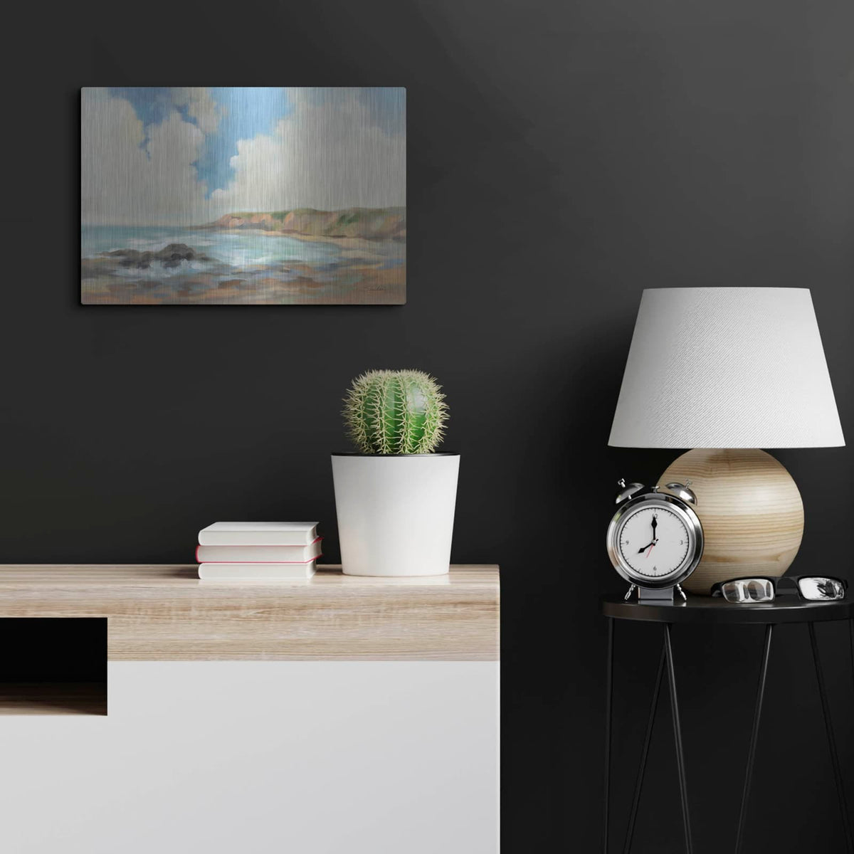 'California Coast Marine Layer' by Silvia Vassileva – Metal Wall Art, 24x16 room view