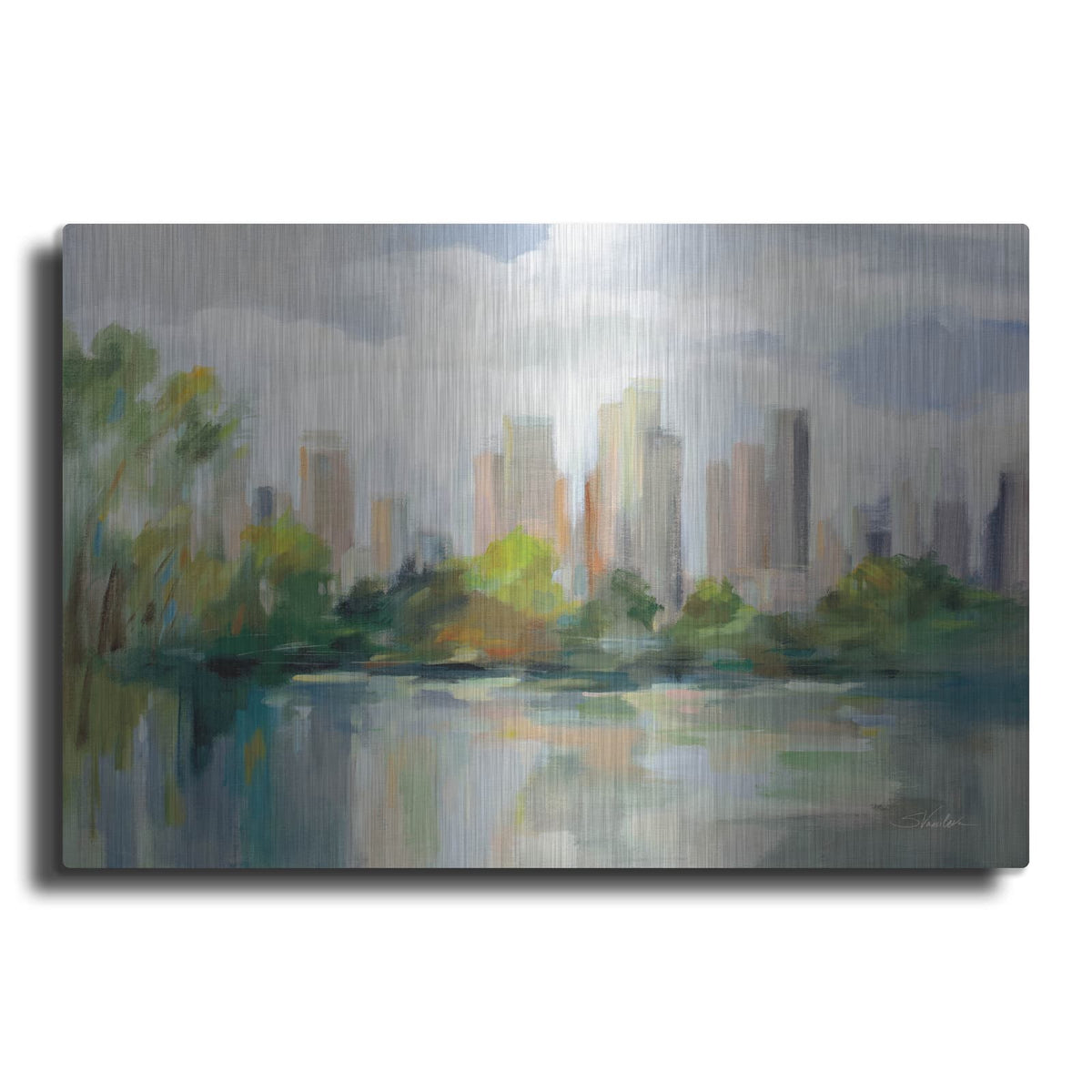 'Central Park Skyline' by Silvia Vassileva – Metal Wall Art