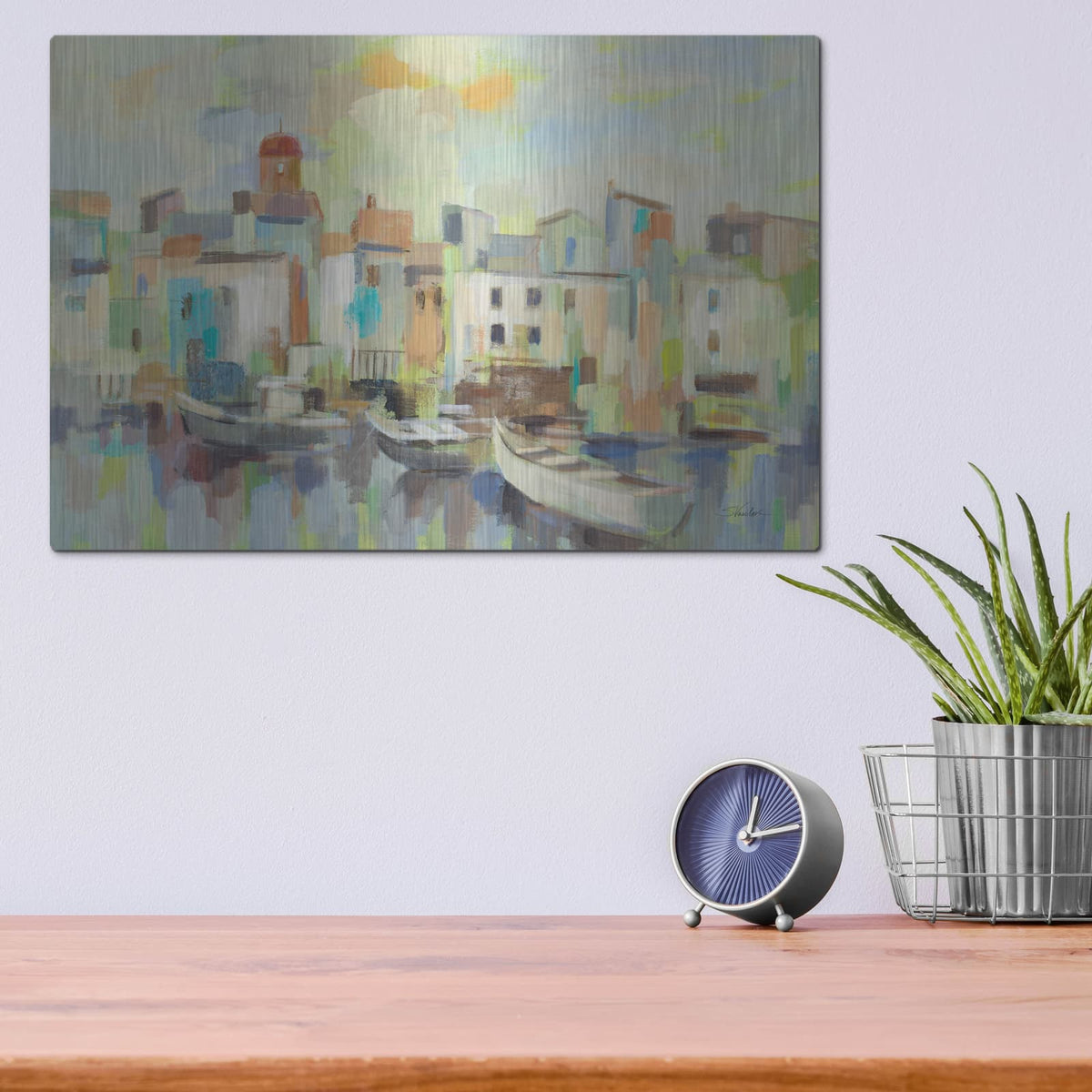 'Chartreuse Light' by Silvia Vassileva – Metal Wall Art, 16x12 room view