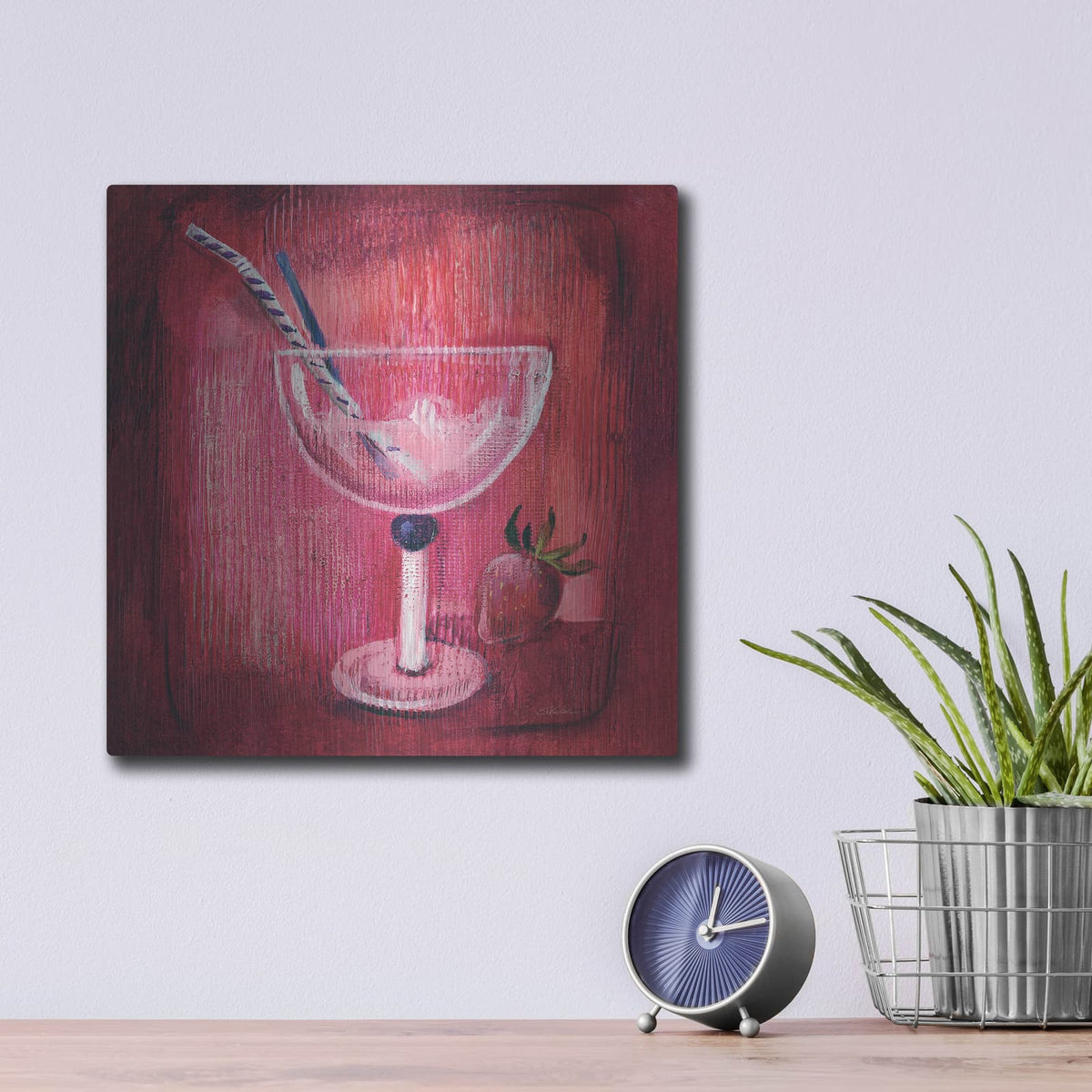 'Cheers 3' by Silvia Vassileva – Metal Wall Art, 12x12 room view
