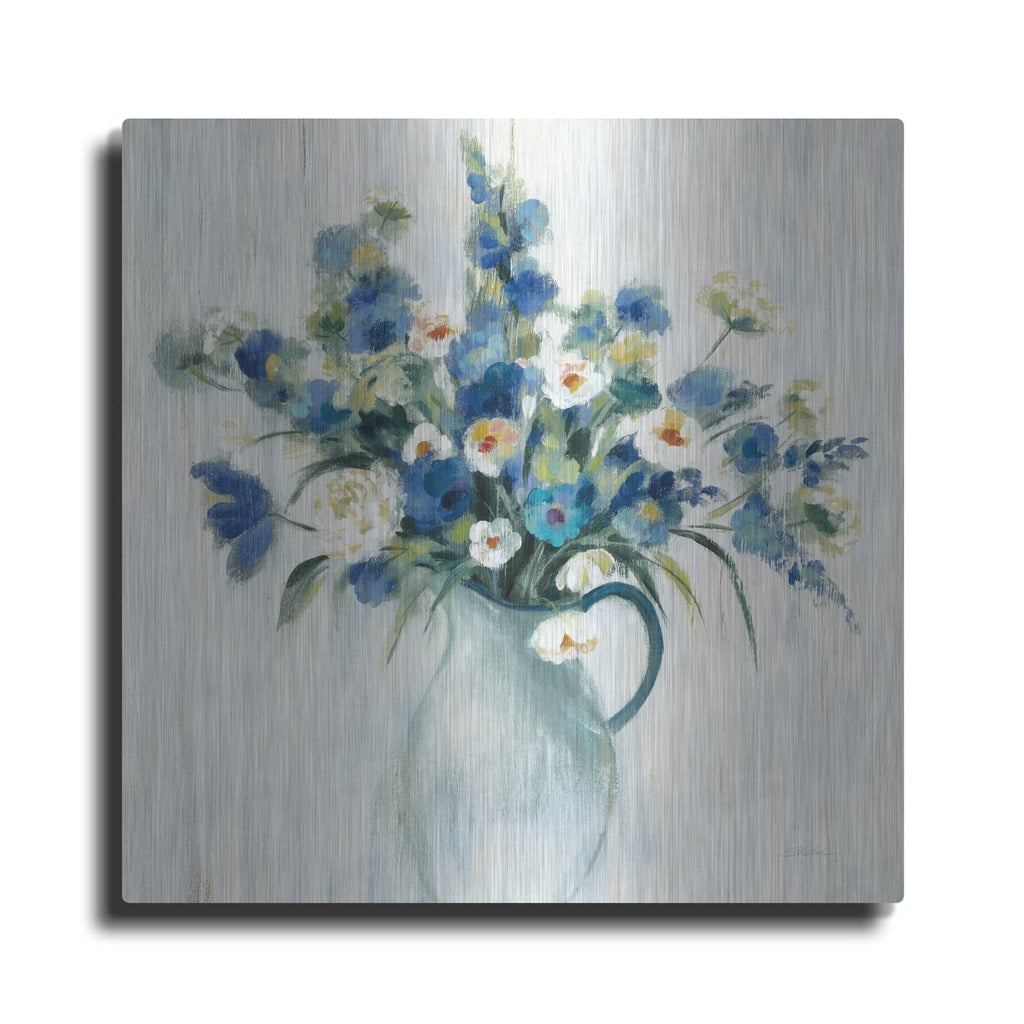 'Coastal Bouquet Light' by Silvia Vassileva – Metal Wall Art