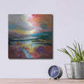 'Crimson Sky' by Silvia Vassileva – Metal Wall Art, 12x12 room view