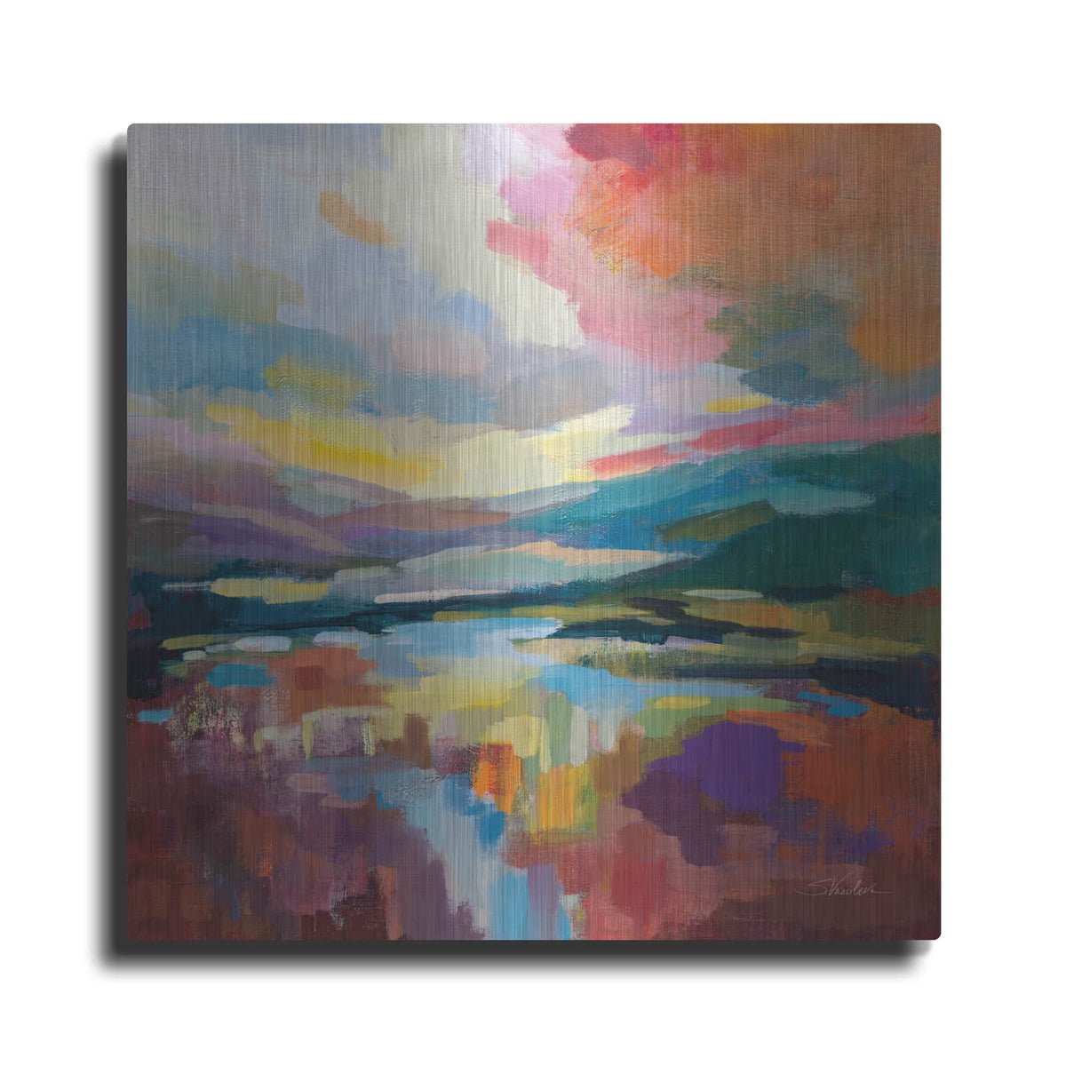 'Crimson Sky' by Silvia Vassileva – Metal Wall Art