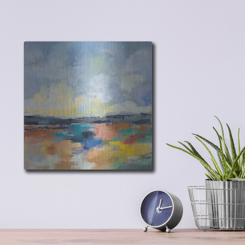 'Del Mar Lagoon 1' by Silvia Vassileva – Metal Wall Art, 12x12 room view