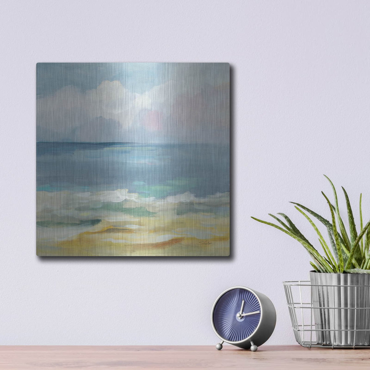 'Del Mar Sky 2' by Silvia Vassileva – Metal Wall Art, 12x12 room view
