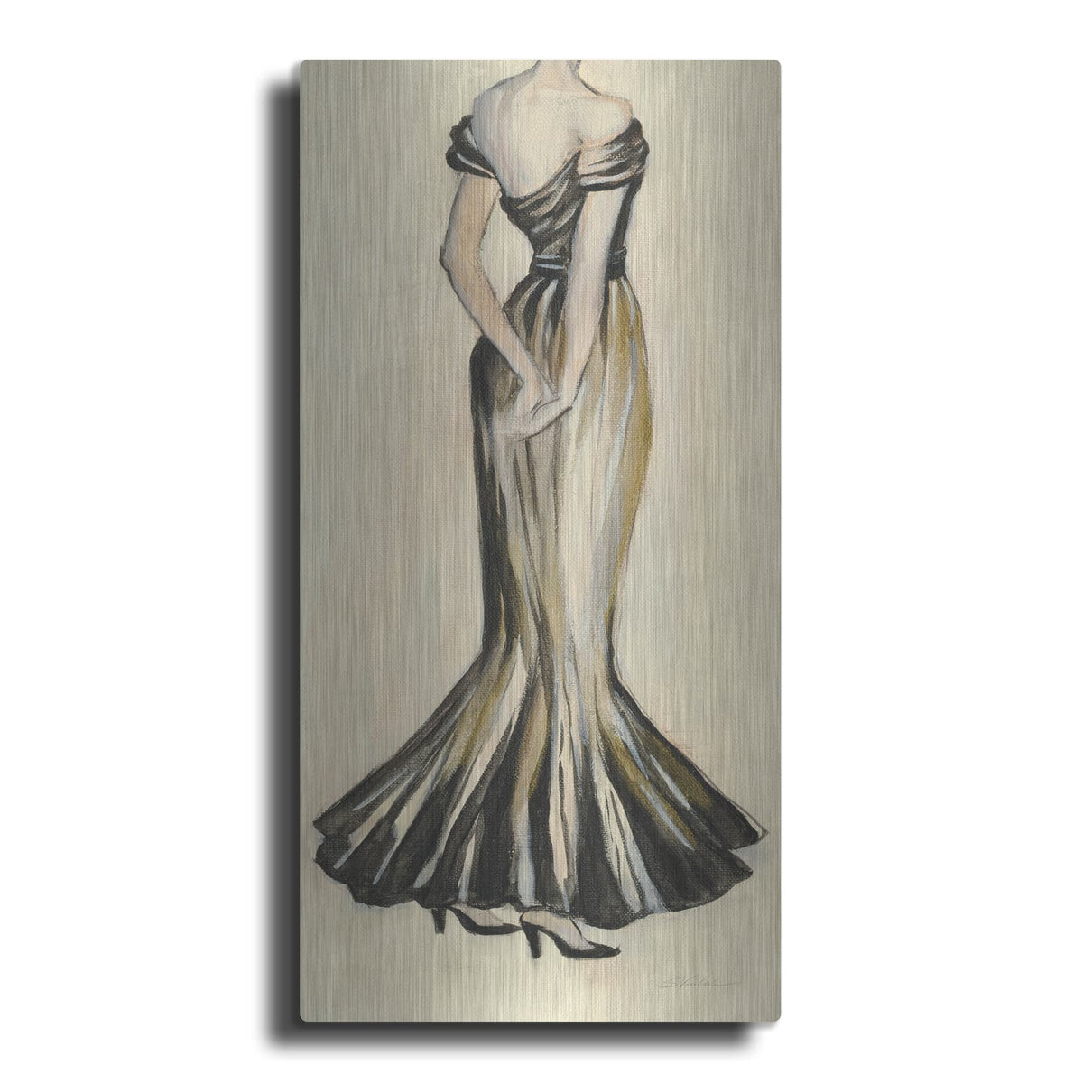 'Evening Gown 1 C' by Silvia Vassileva – Metal Wall Art
