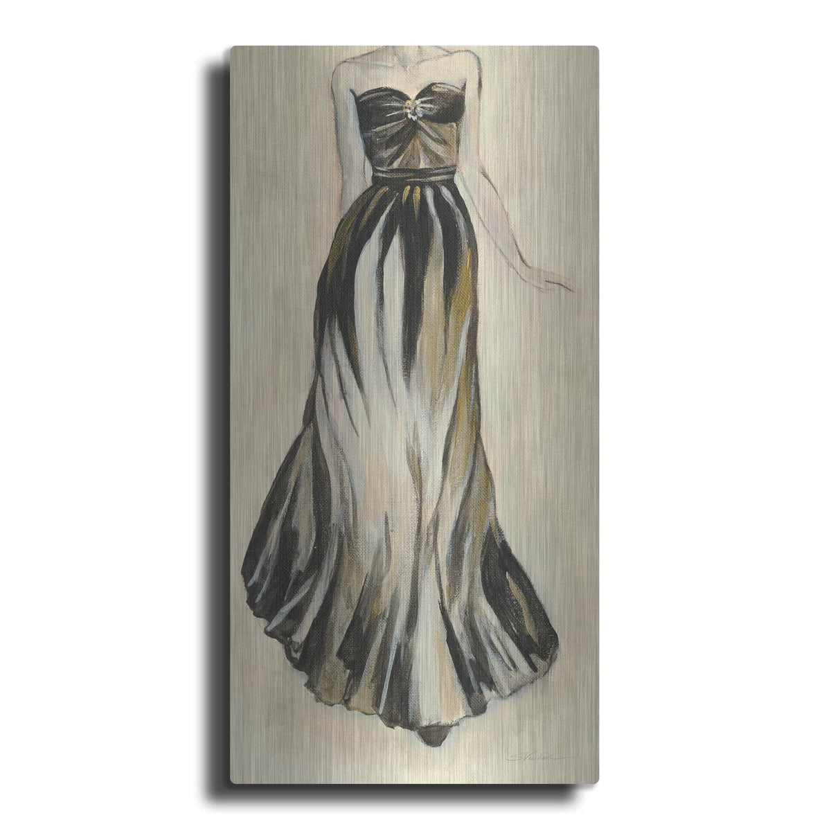 'Evening Gown 2 C' by Silvia Vassileva – Metal Wall Art