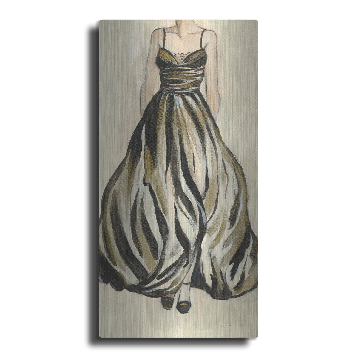 'Evening Gown 3 C' by Silvia Vassileva – Metal Wall Art