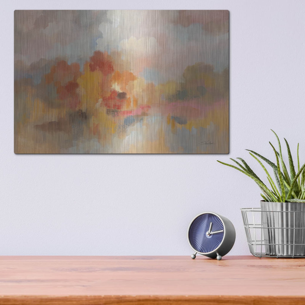 'Fall Sunrise' by Silvia Vassileva – Metal Wall Art, 16x12 room view