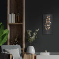 'Farm Branch 1 On Black' by Silvia Vassileva – Metal Wall Art, 12x24 room view