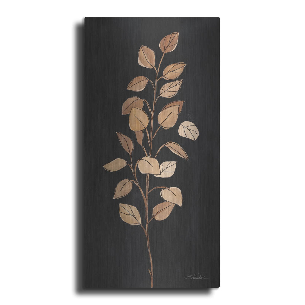 'Farm Branch 1 On Black' by Silvia Vassileva – Metal Wall Art
