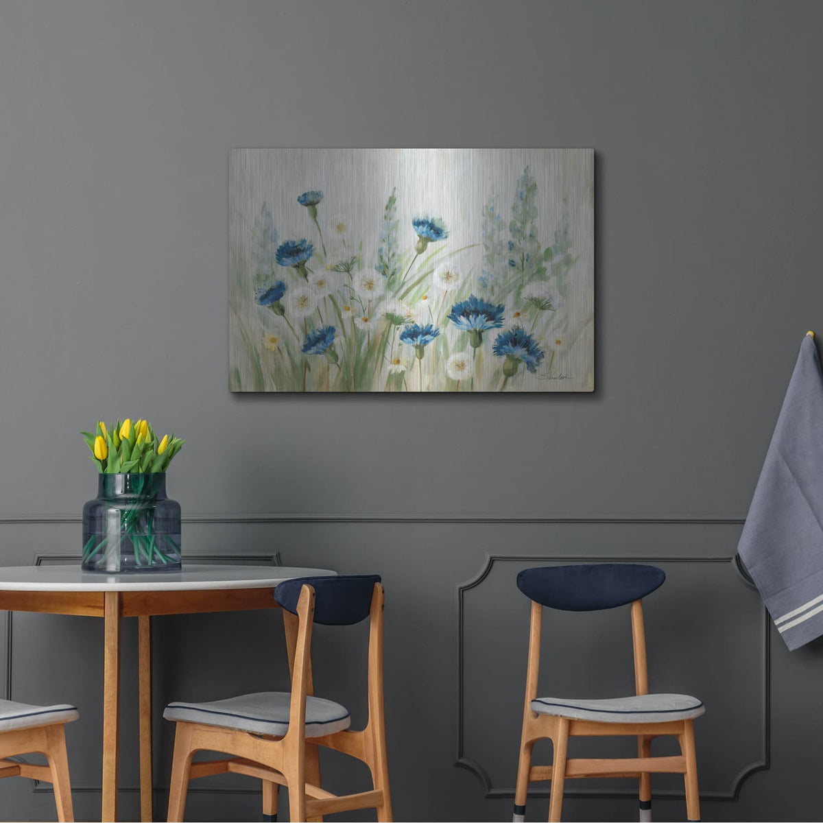 'Fleurs Des Champs' by Silvia Vassileva – Metal Wall Art, 36x24 room view