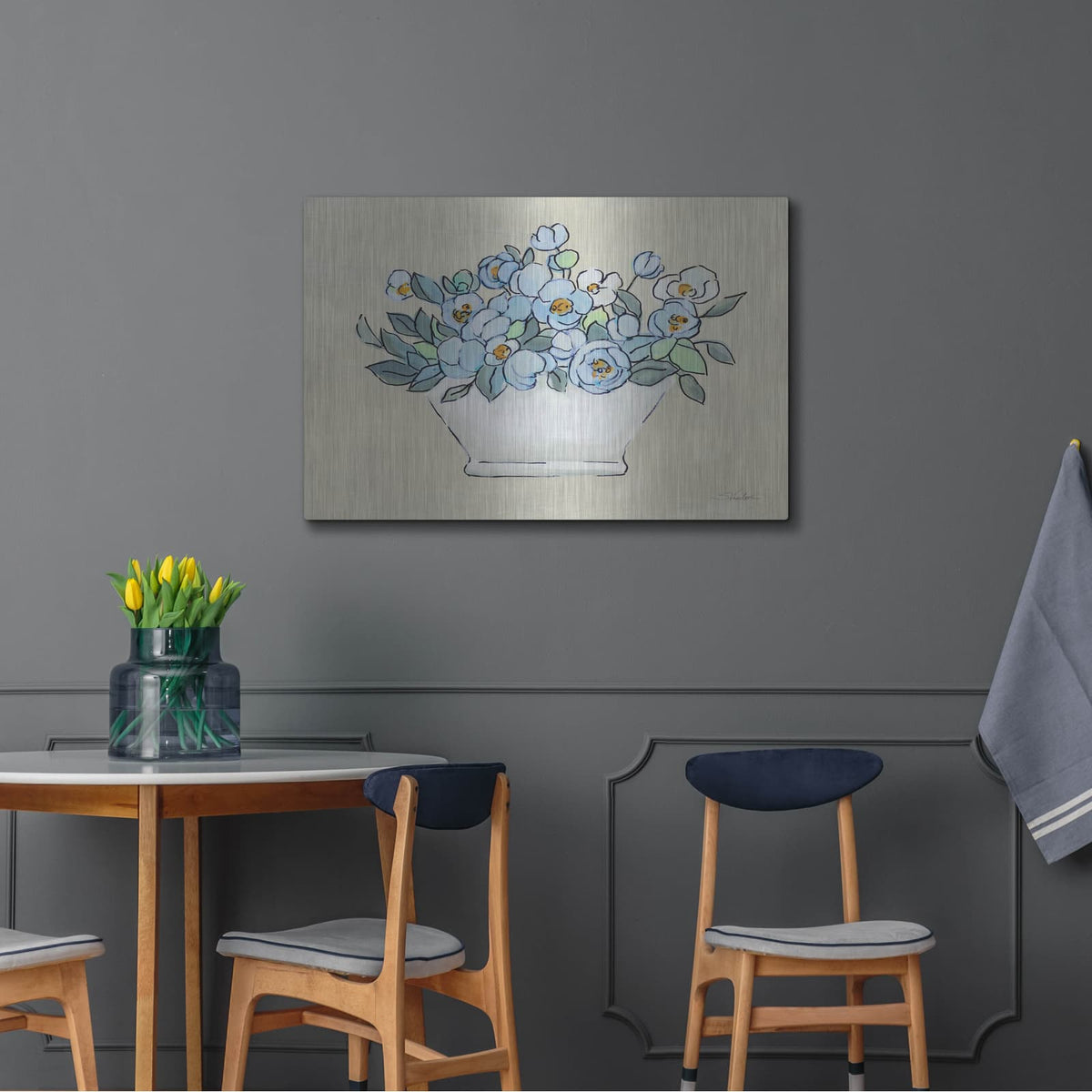 'Floral Tub 2' by Silvia Vassileva – Metal Wall Art, 36x24 room view