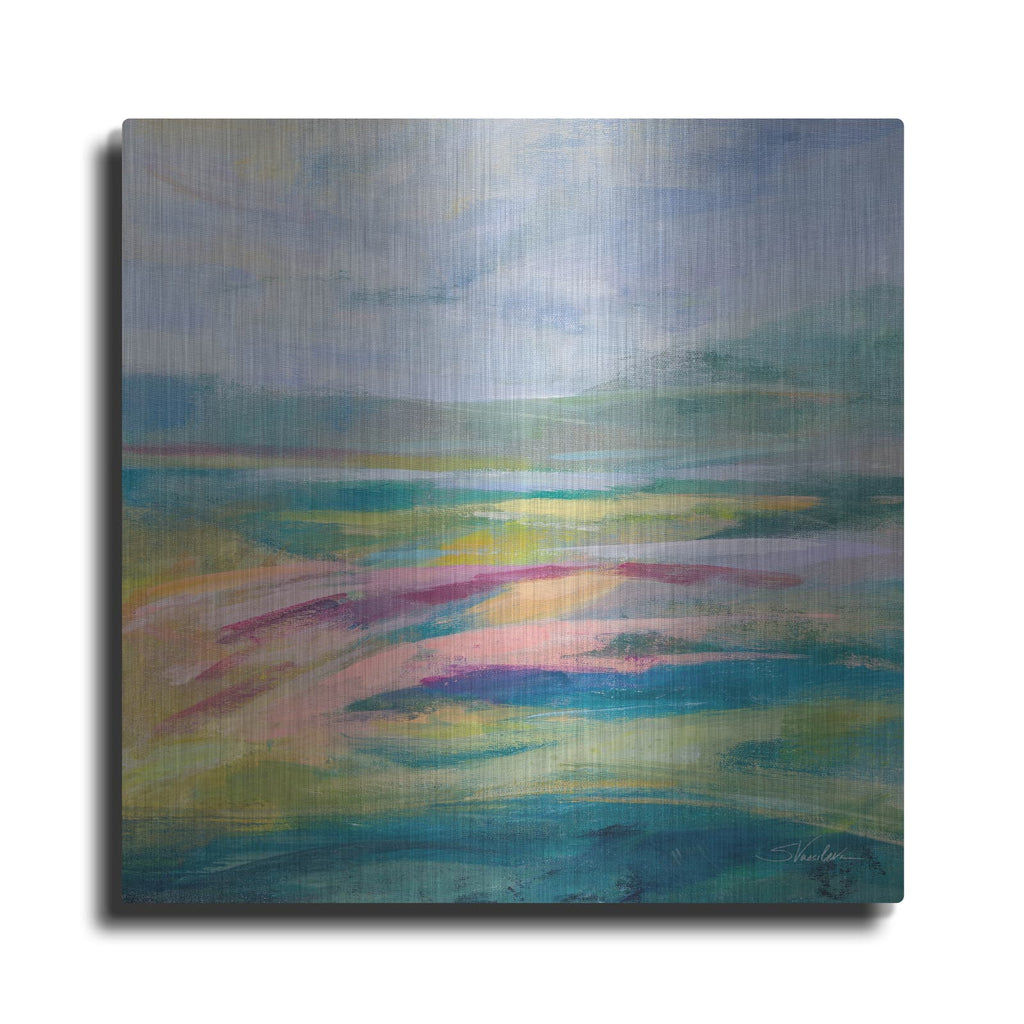 'Flower Hill 1' by Silvia Vassileva – Metal Wall Art