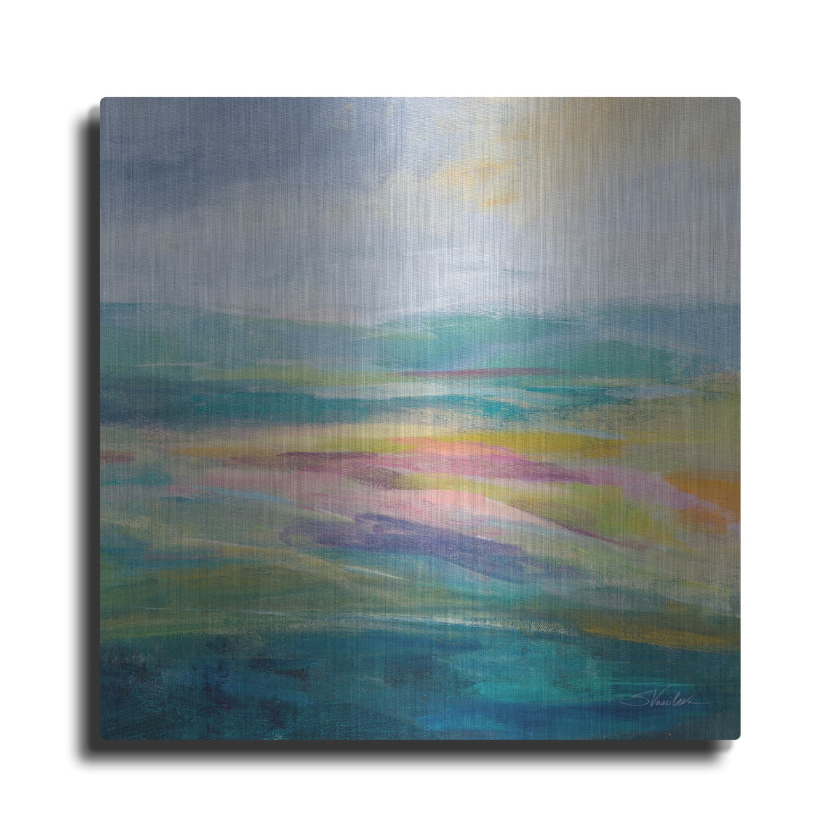 'Flower Hill 2' by Silvia Vassileva – Metal Wall Art
