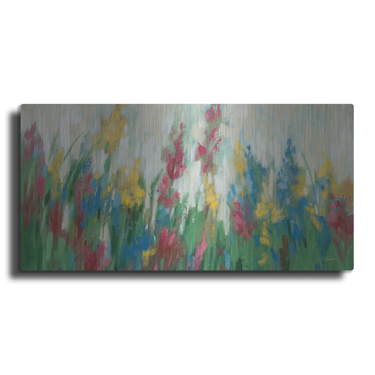 'Flowers by The Cottage C' by Silvia Vassileva – Metal Wall Art