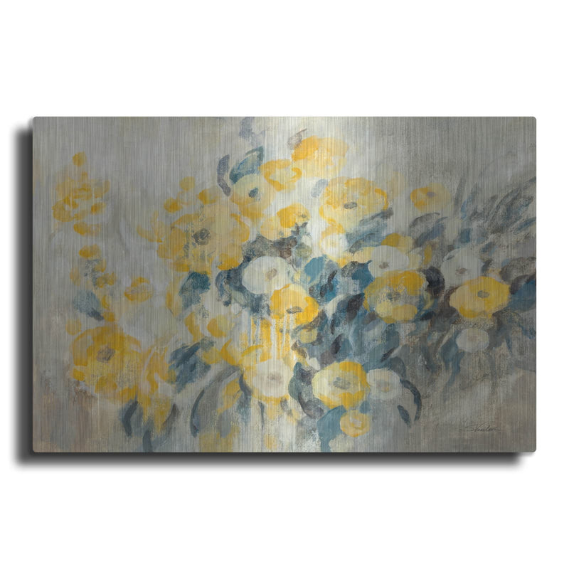 'Flowers On A Rainy Day' by Silvia Vassileva – Metal Wall Art
