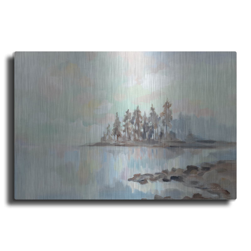 'Foggy Lake' by Silvia Vassileva – Metal Wall Art