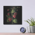 'Fraise No Words' by Silvia Vassileva – Metal Wall Art, 12x12 room view