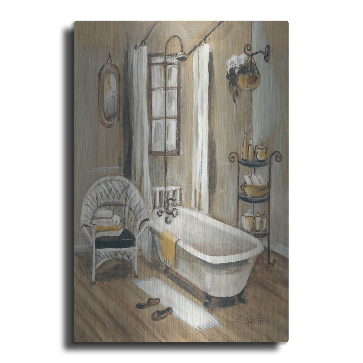 'French Bath 2' by Silvia Vassileva – Metal Wall Art