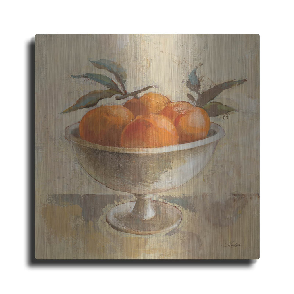 'Fruits In Old Bowl 2' by Silvia Vassileva – Metal Wall Art