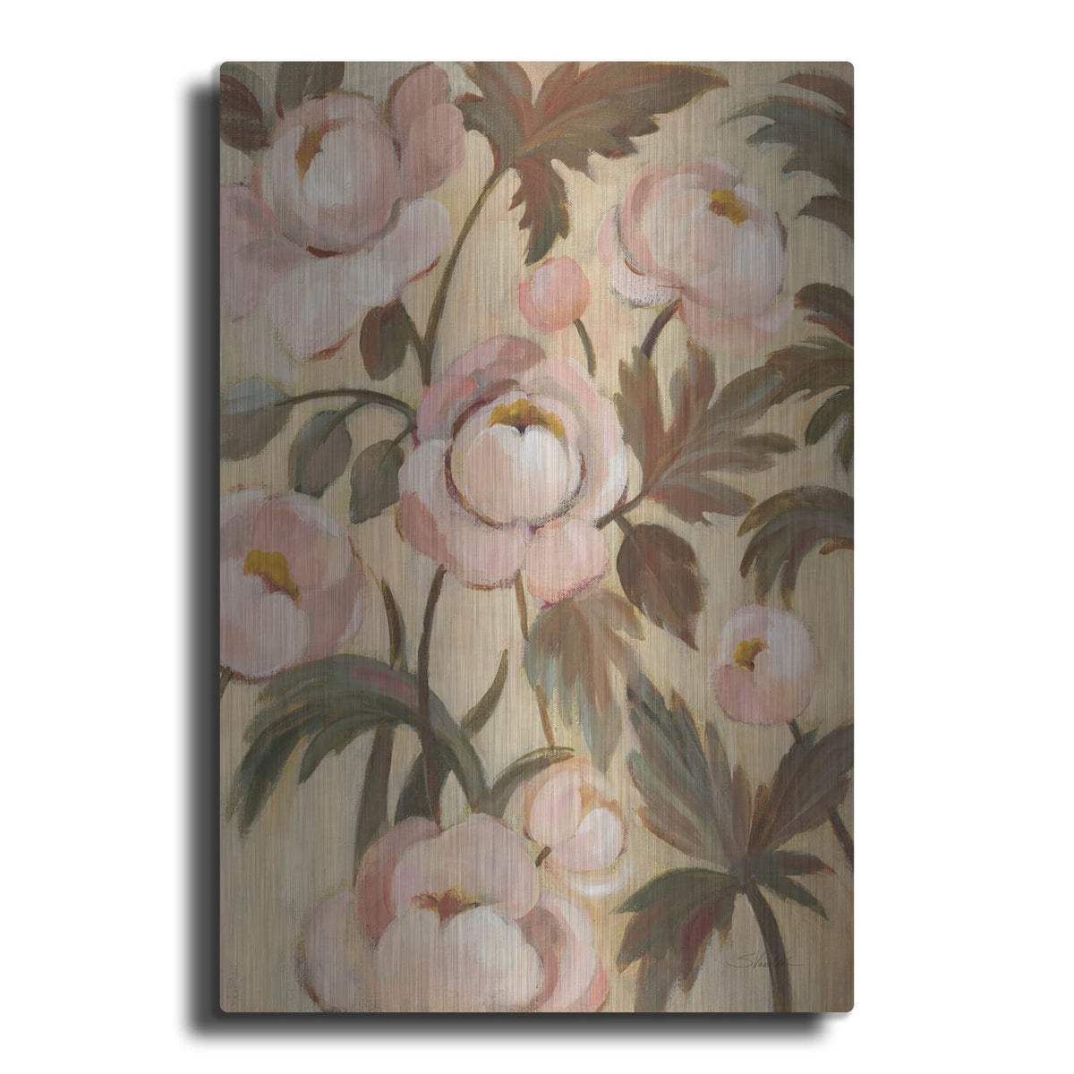 'Garden Peonies 1' by Silvia Vassileva – Metal Wall Art