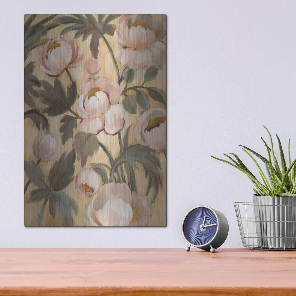 'Garden Peonies 2' by Silvia Vassileva – Metal Wall Art, 12x16 room view