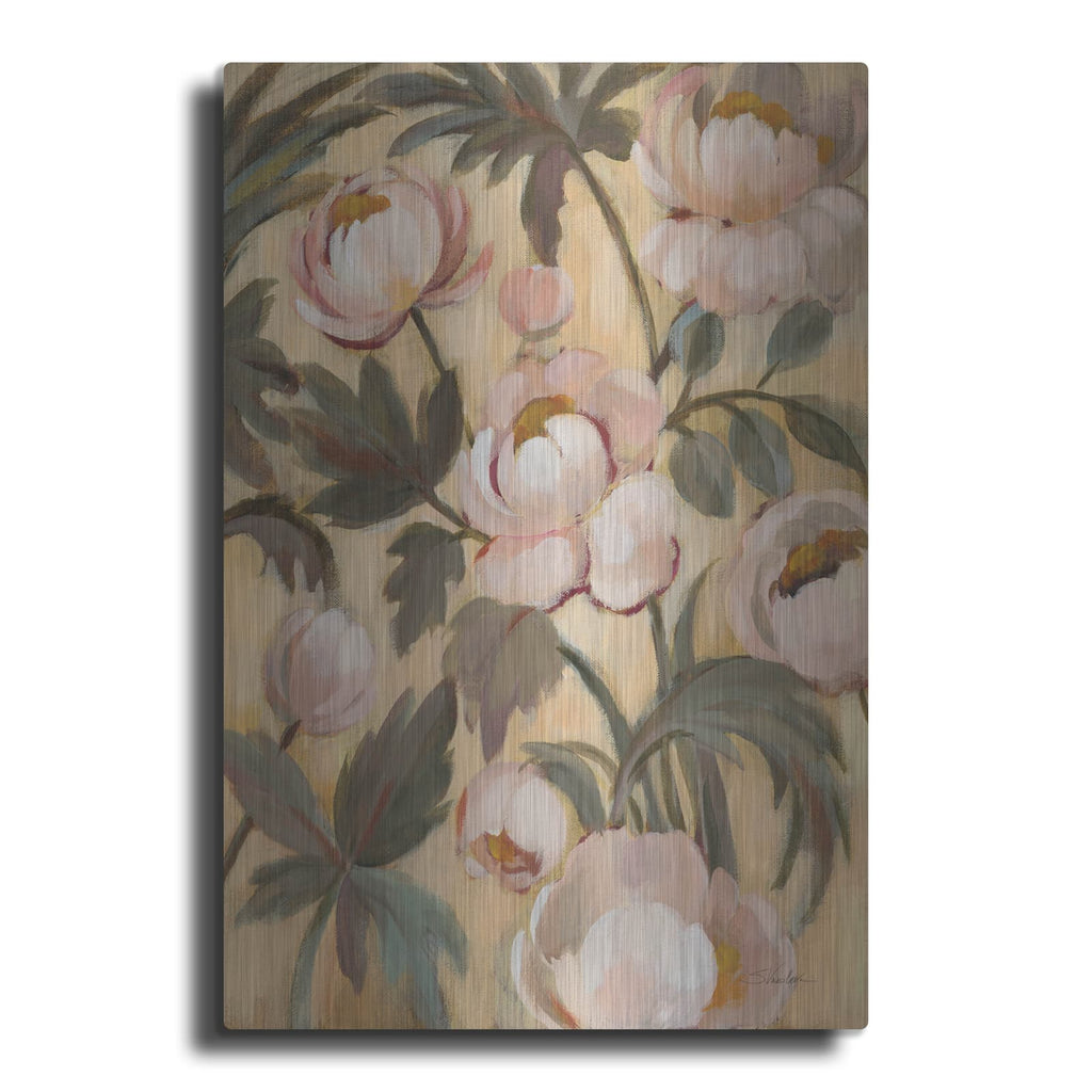 'Garden Peonies 2' by Silvia Vassileva – Metal Wall Art
