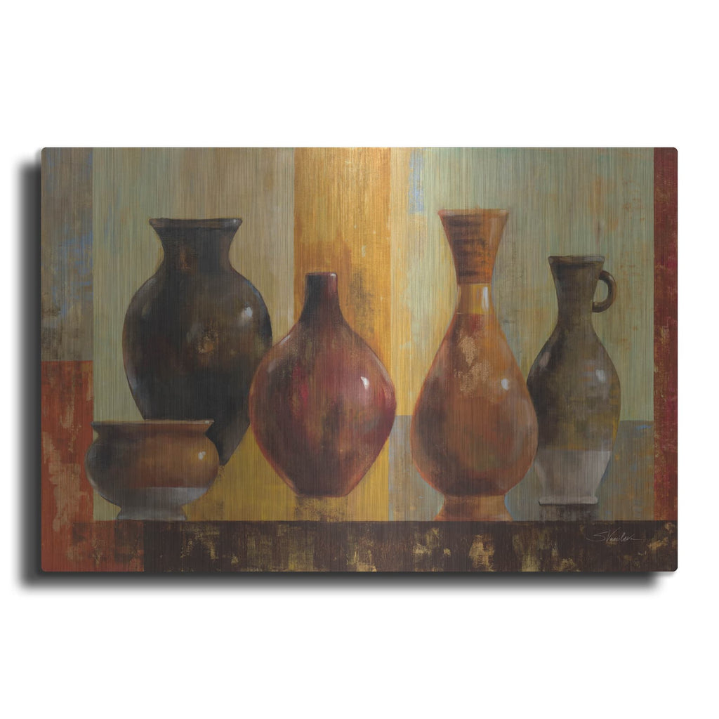 'Glazed Pots' by Silvia Vassileva – Metal Wall Art