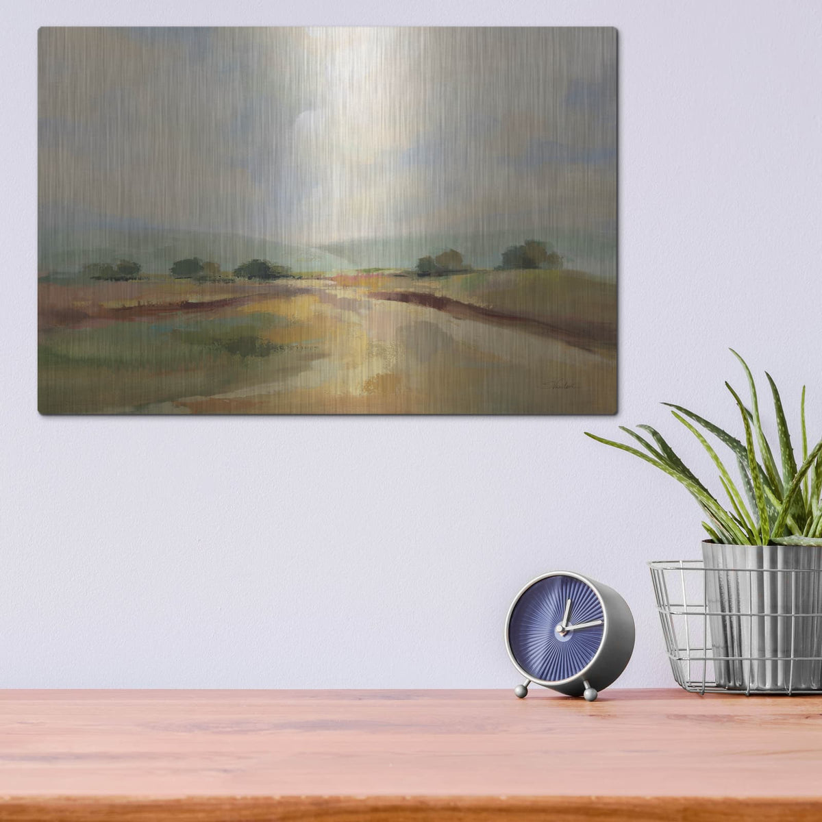'Glowing Sky' by Silvia Vassileva – Metal Wall Art, 16x12 room view