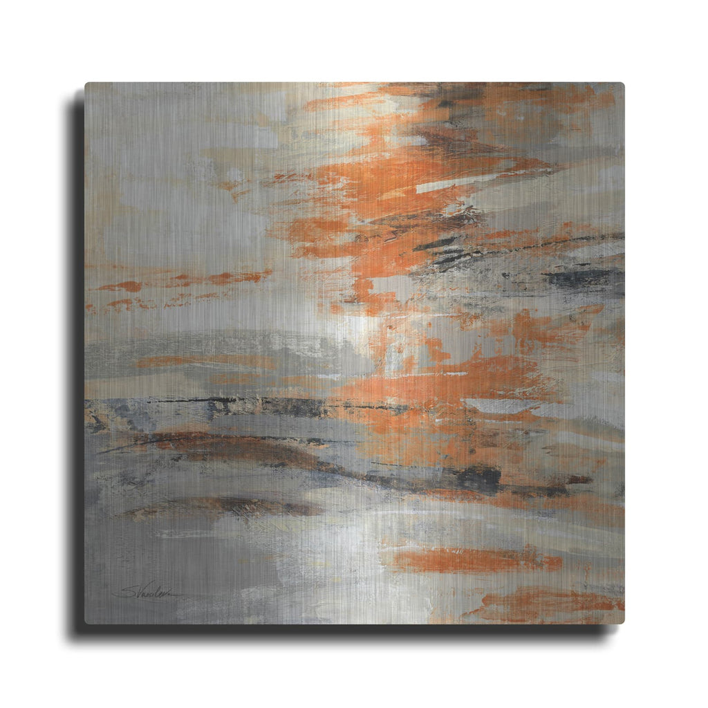 'Golden Dust C Orange' by Silvia Vassileva – Metal Wall Art
