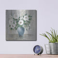 'Gray Barn Floral Light' by Silvia Vassileva – Metal Wall Art, 12x12 room view